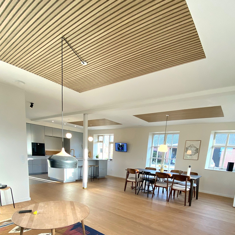 Akupanel Design Pannelli murali acustici in legno Modello 3D Doghe in legno insonorizzate per uso domestico, scolastico, cinematografico, ospedaliero