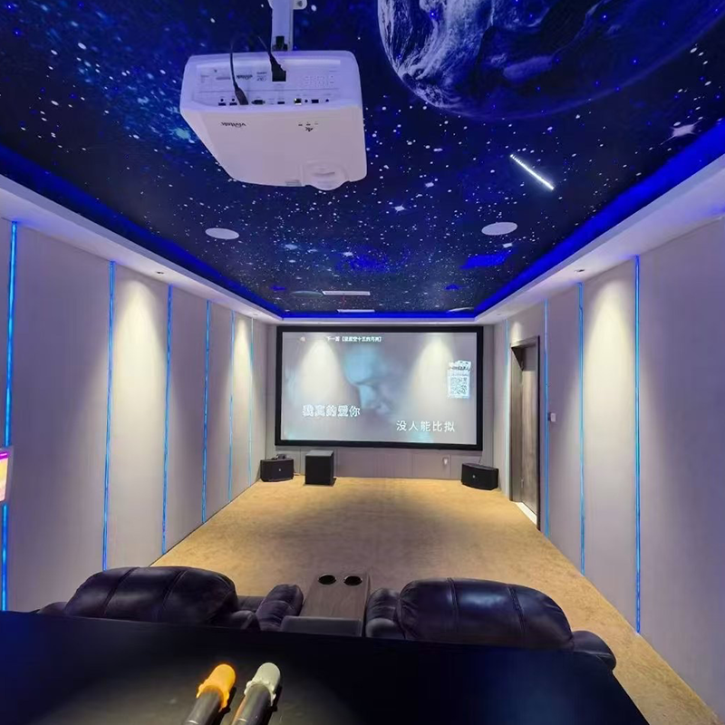 Soffitto in fibra ottica estetica moderna per camera da letto Home Theater Proiettore a tetto stellato Luce Modello 3D Design Pannelli acustici