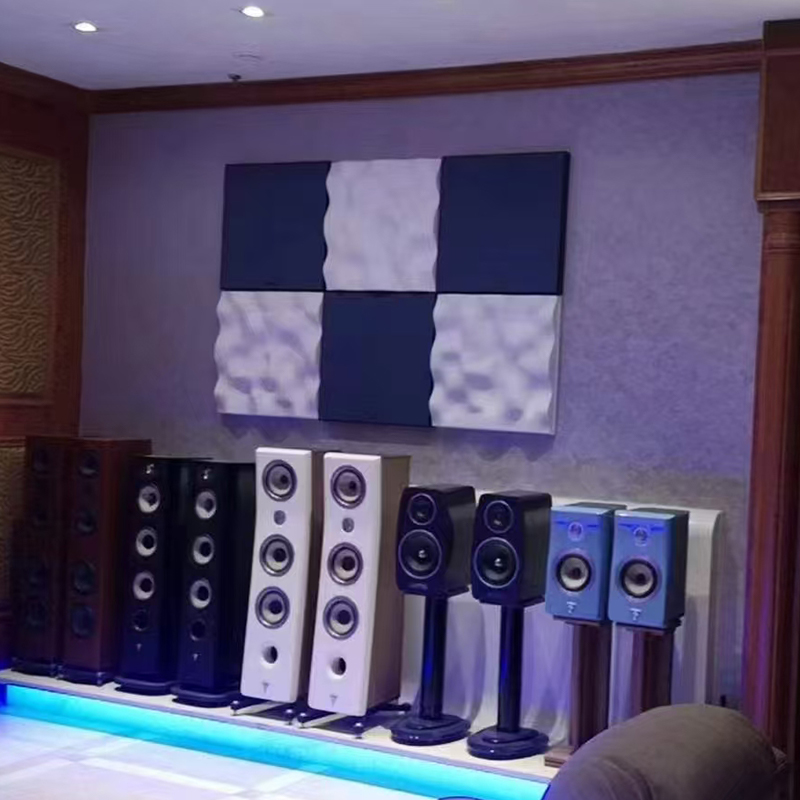 Design moderno della parete del soffitto del pannello decorativo del diffusore acustico colorato 3D per la progettazione grafica dell'applicazione Hall disponibile