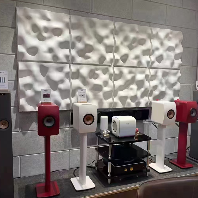 Design moderno della parete del soffitto del pannello decorativo del diffusore acustico colorato 3D per la progettazione grafica dell'applicazione Hall disponibile