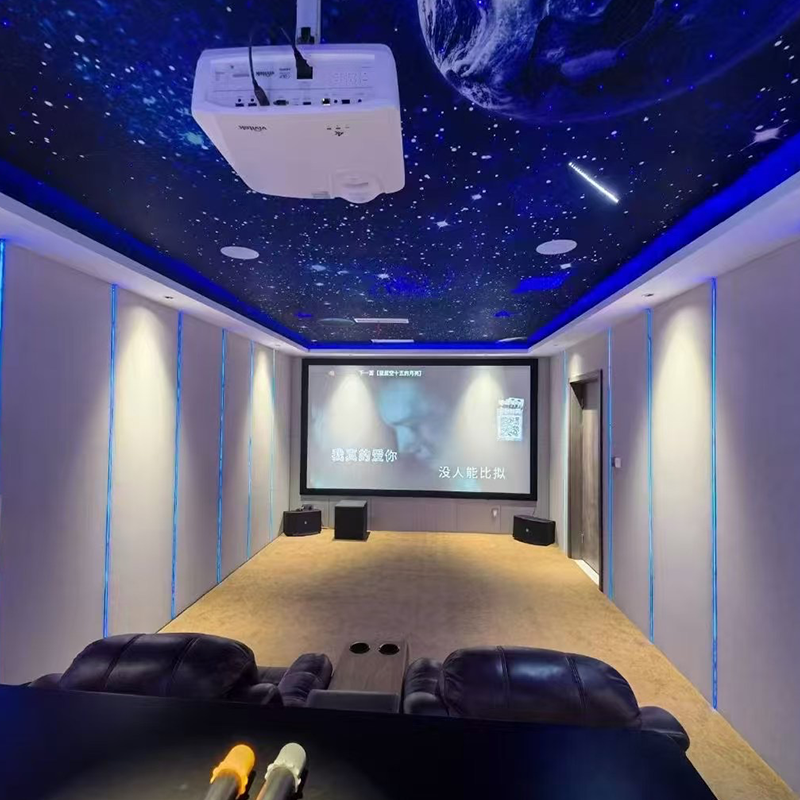 Soffitto in fibra ottica estetica moderna per camera da letto Home Theater Proiettore a tetto stellato Luce Modello 3D Design Pannelli acustici